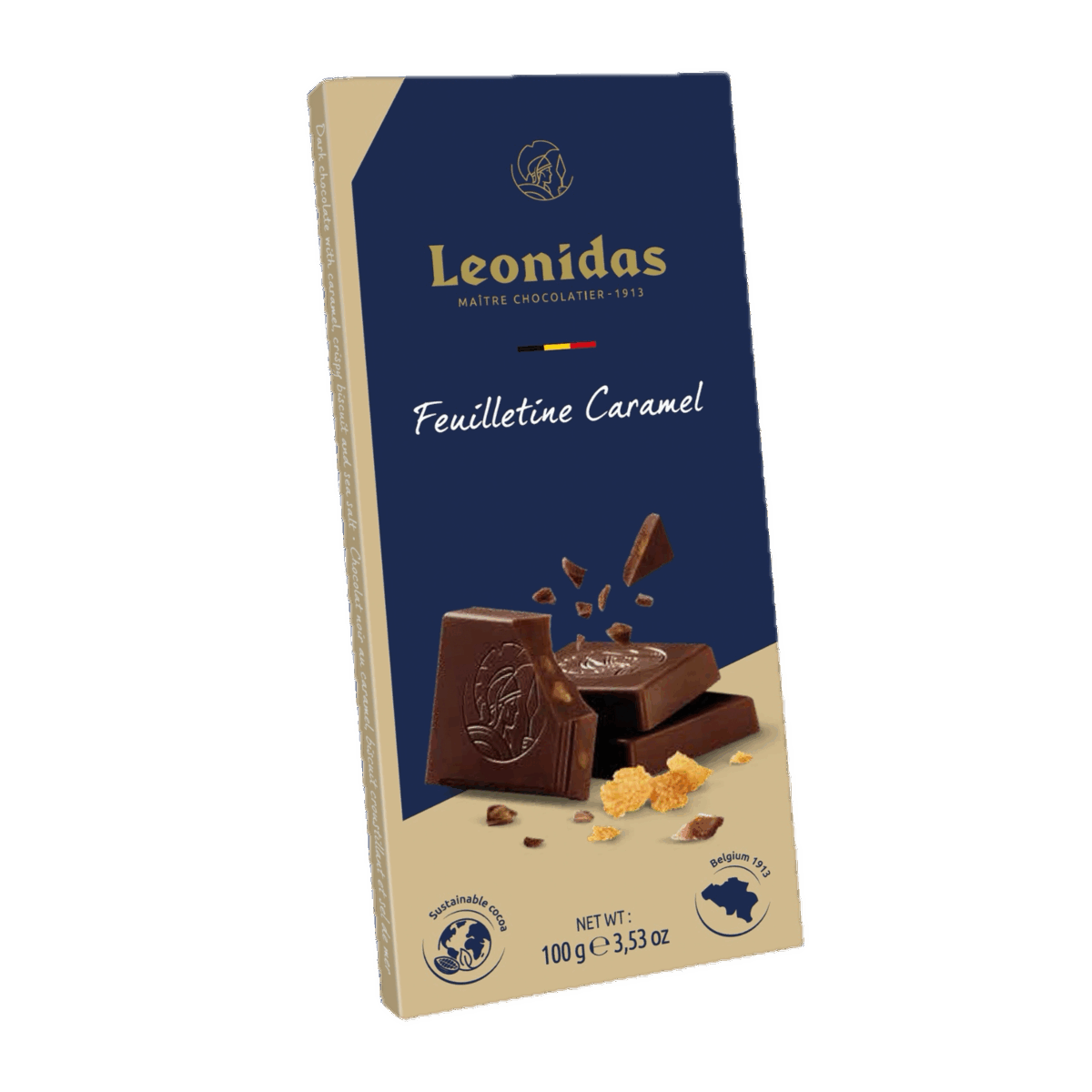 tableta feuilletine caramel ciocolata