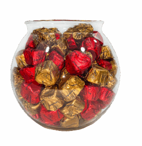 bol transparent inimioare