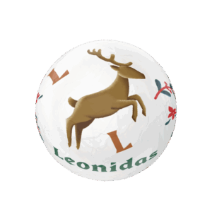 Christmas ball milk chocolate brownie (pralina)