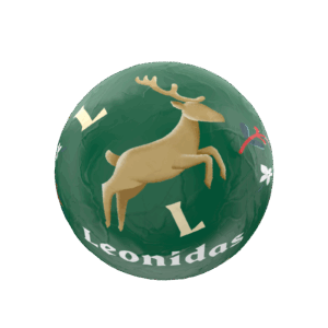 Christmas ball white hazelnut praliné (pralina)