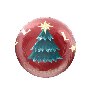 Christmas ball white praliné puffed rice (pralina)